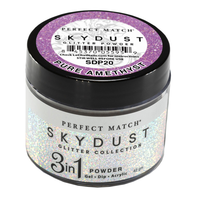 LeChat "Pure Amethyst" - Perfect Match Sky Dust Collection 3-in-1 Dip Powder, 42g - SDP20, 43 g
