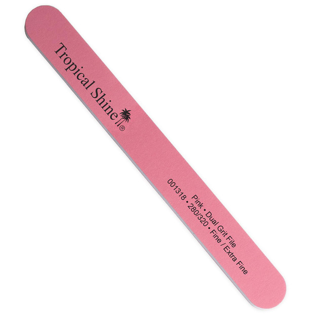 Tropical Shine Dual Grit File PINK 280/320 Grit (Fine/ Extra Fine)
