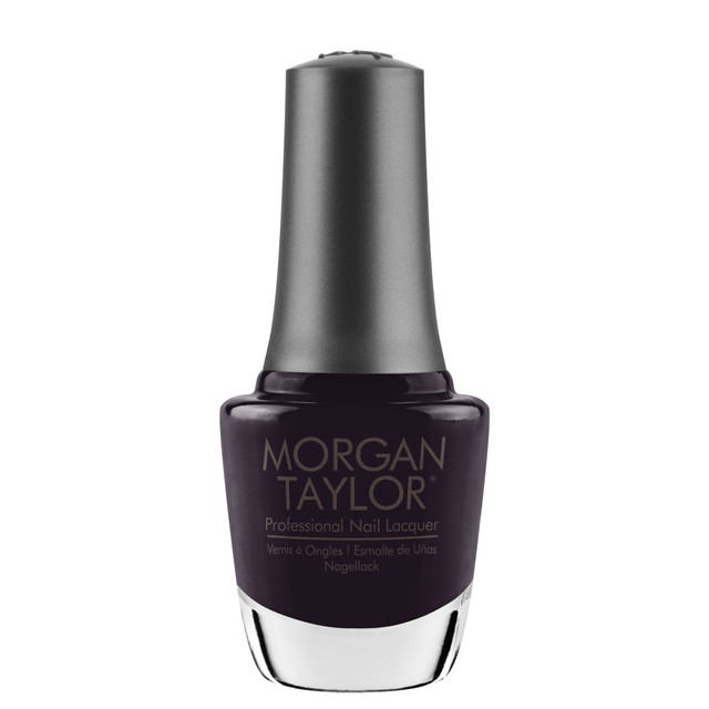 Morgan Taylor Nail Lacquer "A Hundred Present Yes", Purple Charcoal Creme, 15 mL | .5 fl oz - On My Wish List Collection