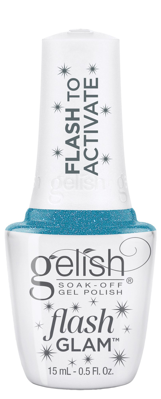 Gelish Flash Glam Soak-Off Gel Polish "I'll Shine For You", Blue Glitter, 15mL | .5 fl oz - 1110547