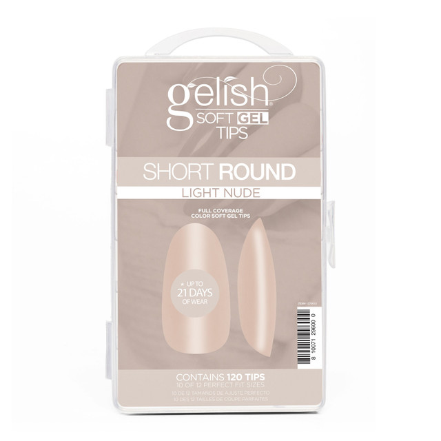 Gelish Soft Gel Tips, Light Nude Short Round, 120 ct.