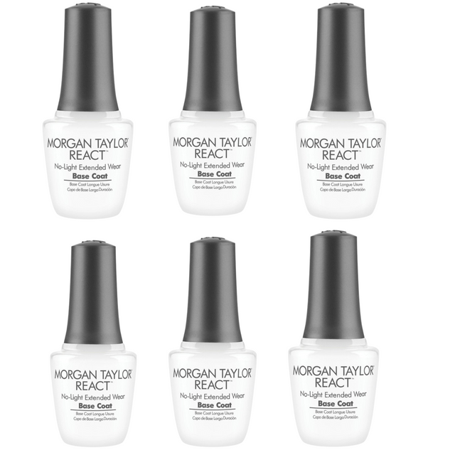 Morgan Taylor React Base Coat - Extended Wear Base Coat 15 mL | .5 fl oz, Case Pack of 6