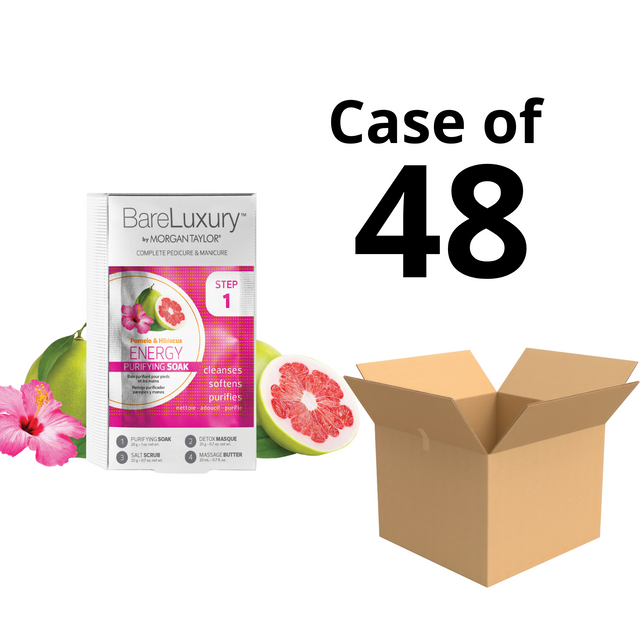 BareLuxury Energy Pomelo & Hibiscus 4 Pack - Includes 1 Each Of Soak, Masque, Scrub, Massage Butter Case Pack of 48