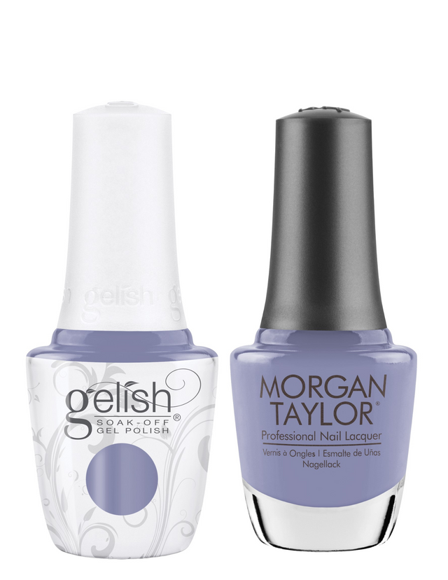 Gelish "What's The Hang Up?" Duo, Muted Blue Creme - Includes Gel polish and Lacquer