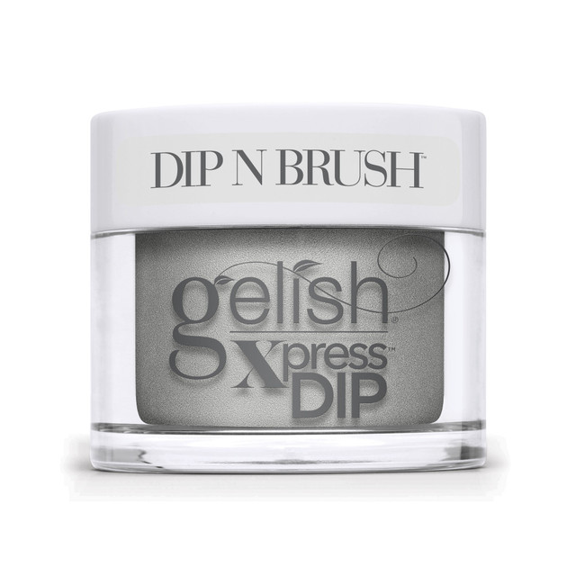 Gelish Xpress Dip n Brush "You Sweater Believe It", Soft Silver Metallic, 43 g | 1.5 oz. - 1620544