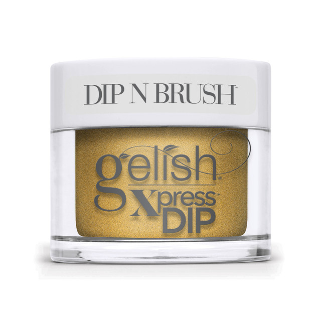 Gelish Xpress Dip n Brush "Cuddle Me Tight", Antique Gold Metallic, 43 g | 1.5 oz. - 1620543