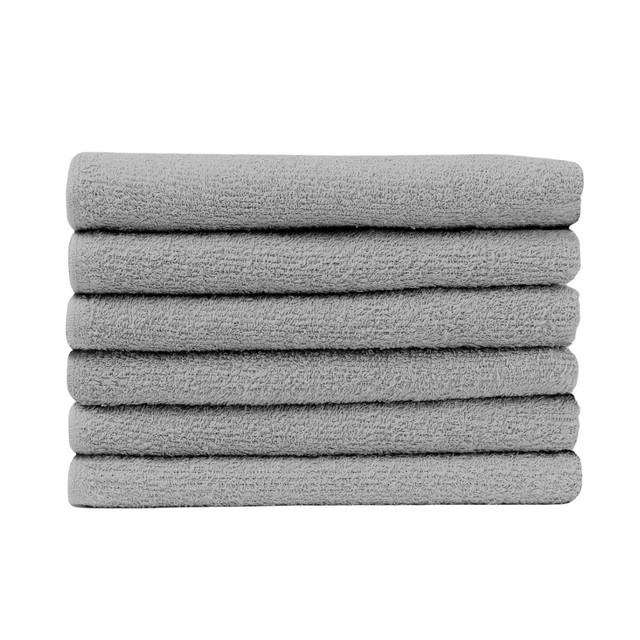 ProTex Edge Hand Towels, Silver Grey, 16"x27", 12-Pack