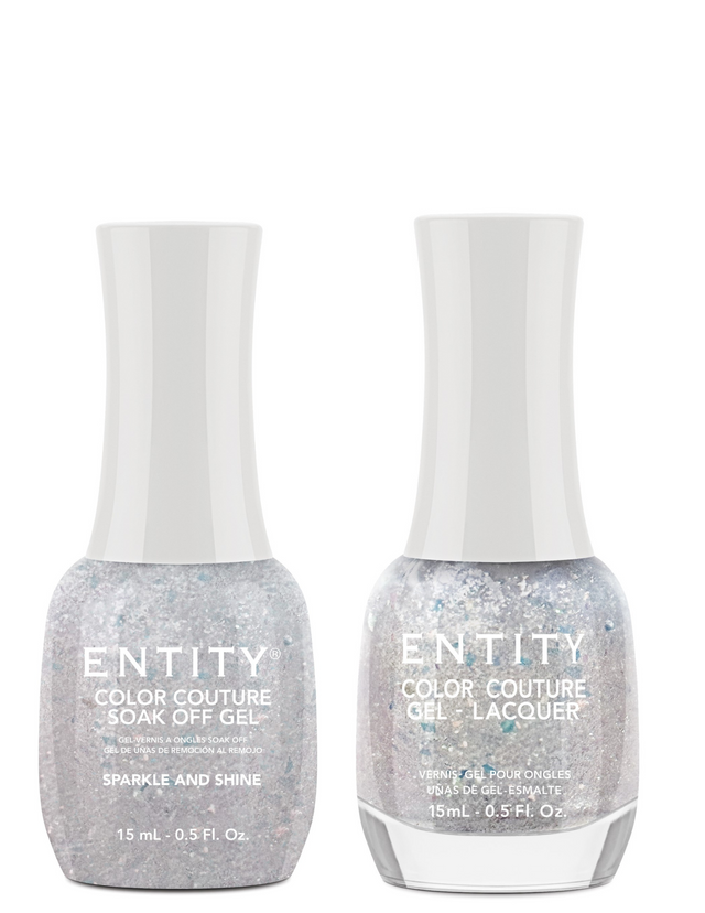 Entity "Sparkle And Shine" Duo - Includes Gel Polish and Lacquer - Iridescent