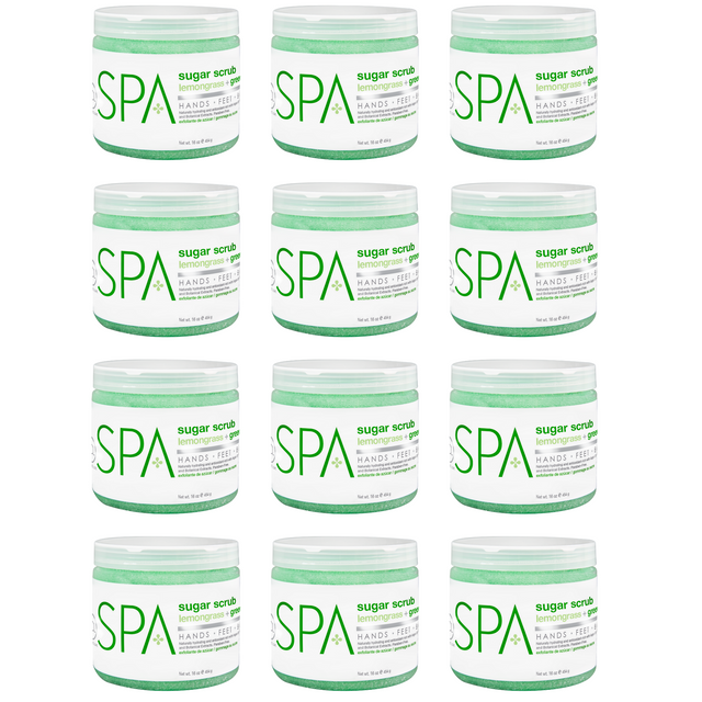 BCL SPA Sugar Scrub Lemongrass + Green Tea, 16oz. Case Pack Of 12