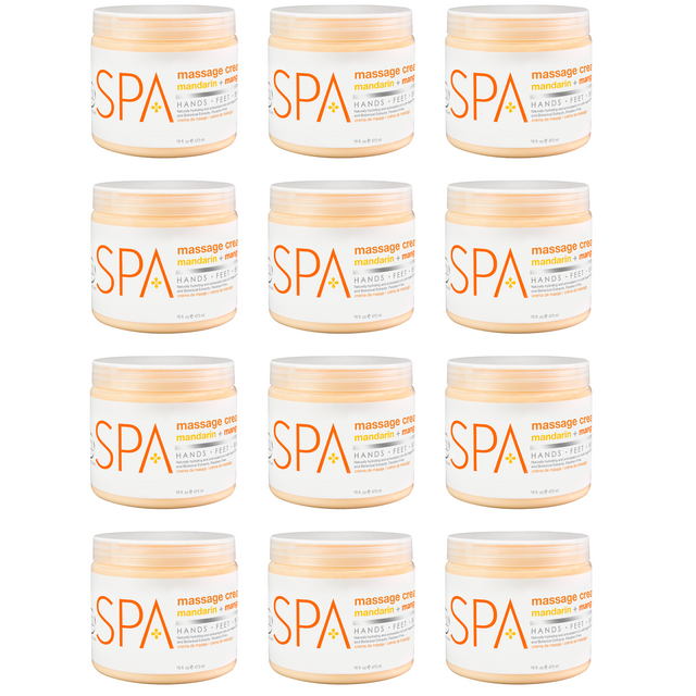 BCL SPA Massage Cream Mandarin + Mango, 16 oz. Case Pack Of 12