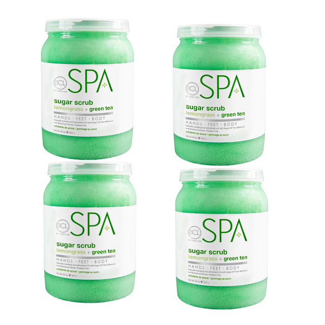 BCL SPA Sugar Scrub Lemongrass + Green Tea, 64 oz. Case Pack Of 4