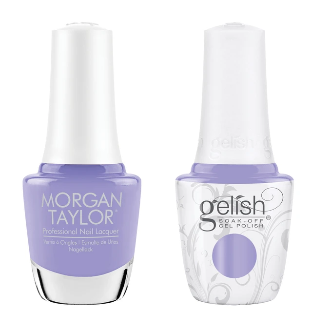 Gelish "Can't Burst My Bubble" Duo- Includes Gel Polish and Lacquer- Periwinkle Creme