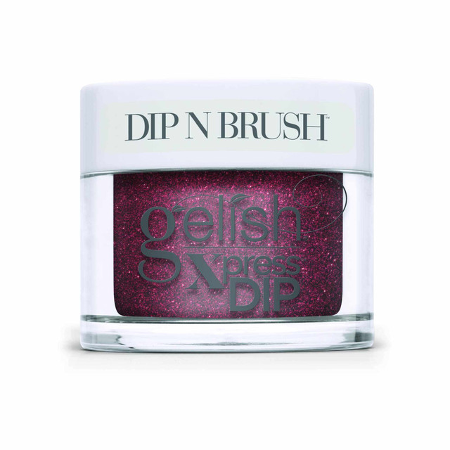 Gelish Xpress Dip n Brush "Good Gossip" - Red Glitter- 43g | 1.5 oz - 1620842