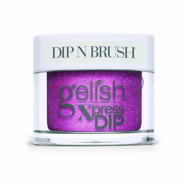 Gelish Xpress Dip n Brush "High Voltage" - Pink With Fucshia And Silver Glitter- 43g | 1.5 oz - 1620852