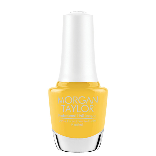 Morgan Taylor Nail Lacquer "Do The Tangle", Cyber Yellow Cream, 15mL |.5 fl oz - Let's Roll Collection