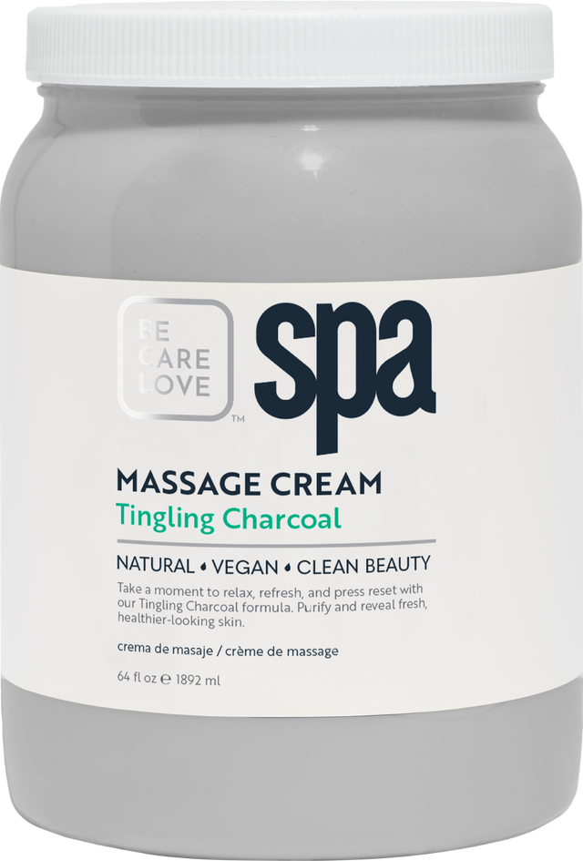 BCL SPA Massage Cream Tingling Charcoal, 64 oz.