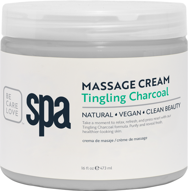 BCL SPA Massage Cream Tingling Charcoal, 16 oz.