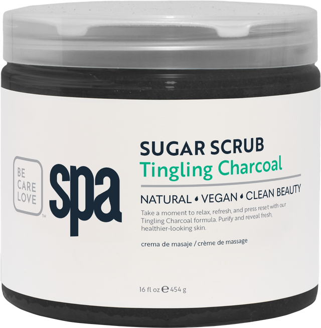 BCL SPA Sugar Scrub Tingling Charcoal, 16 oz.