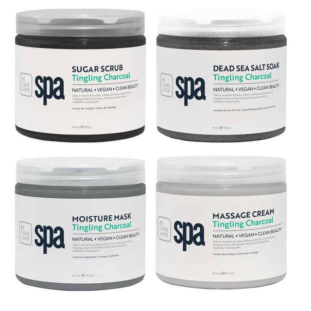 BCL SPA Tingling Charcoal 4 Step Starter Kit, 16oz.