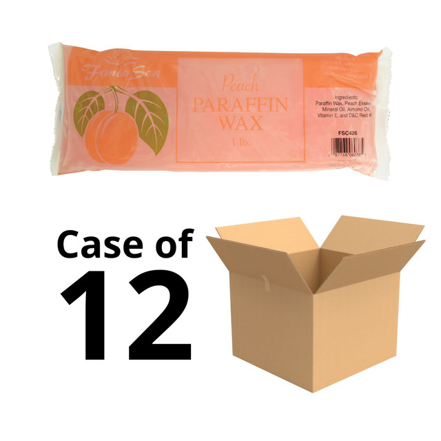Fantasea Peach Paraffin Wax, Case of 12 lbs.