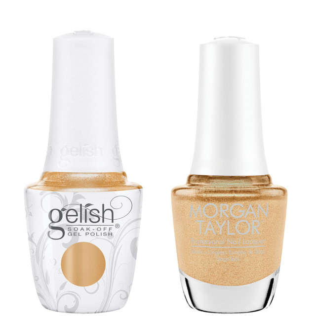 Gelish "Give Me A Bubbly" Duo- Includes Gel Polish and Lacquer - Champagne Peach Pearl