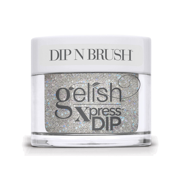 Gelish Xpress Dip "Crystal Snowdrop", Silver Diamond Glitter , 43g | 1.5 oz - Floral Wonderland Collection