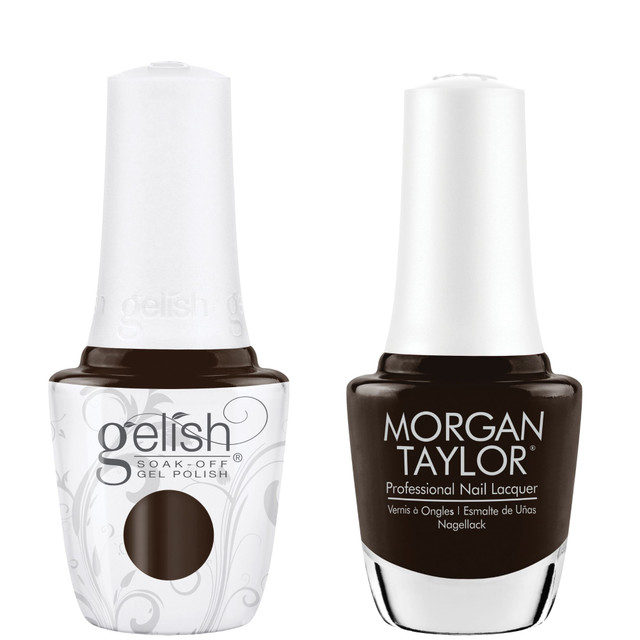 Gelish "Dark Empress" Duo- Includes Gel Polish and Lacquer - Dark Cocoa Creme