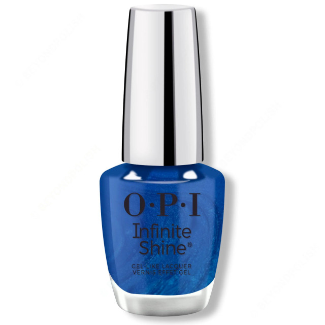 OPI Infinite Shine Lacquer "Sneak-a-Blue Candy", Winter 2025 Good Enough To Treat Collection, HRS18