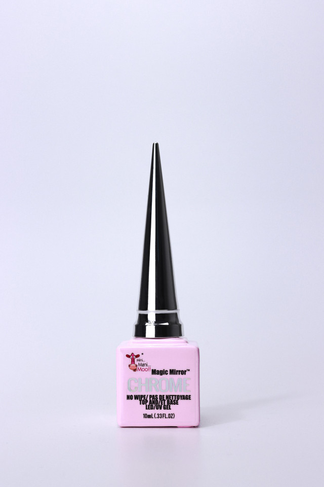 Moo Gel No-Wipe Top Coat for Chrome Powder, 10 mL