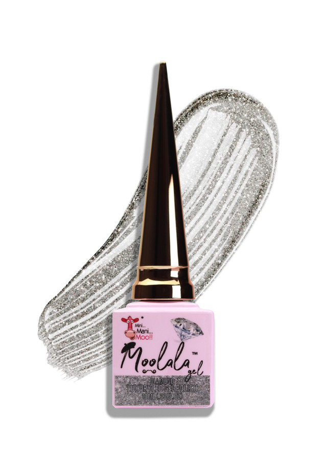 Moolala™ Diamond Luxury Gel Polish, Silver, 10 mL