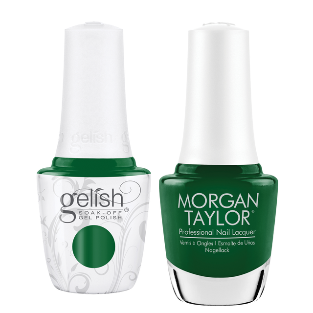 Gelish "Big Bang Watermelon" Duo- Includes Gel Polish and Lacquer - Emerald Green Jelly