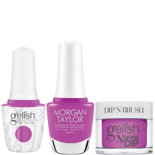 Gelish "Bear-y Juicy" Trio- Includes Gel Polish, Lacquer and Dip- Fuchsia Jelly