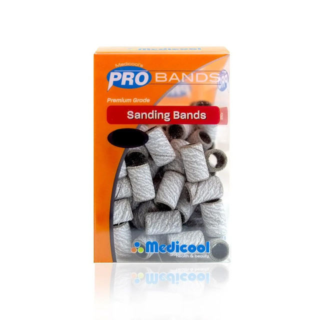 Medicool White Zebra Sanding Bands | Coarse Grit, 100 ct.