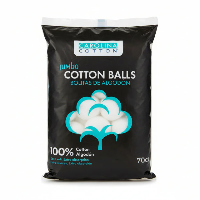 Carolina Cotton Jumbo Size Cotton Balls, 70 ct.