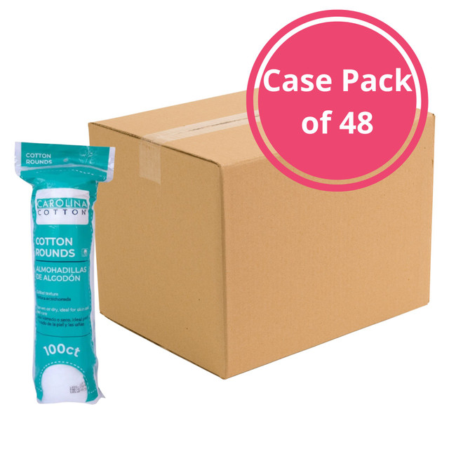 Carolina Cotton Rounds, Standard 2", 100 ct. - Case Pack of 48 Bags