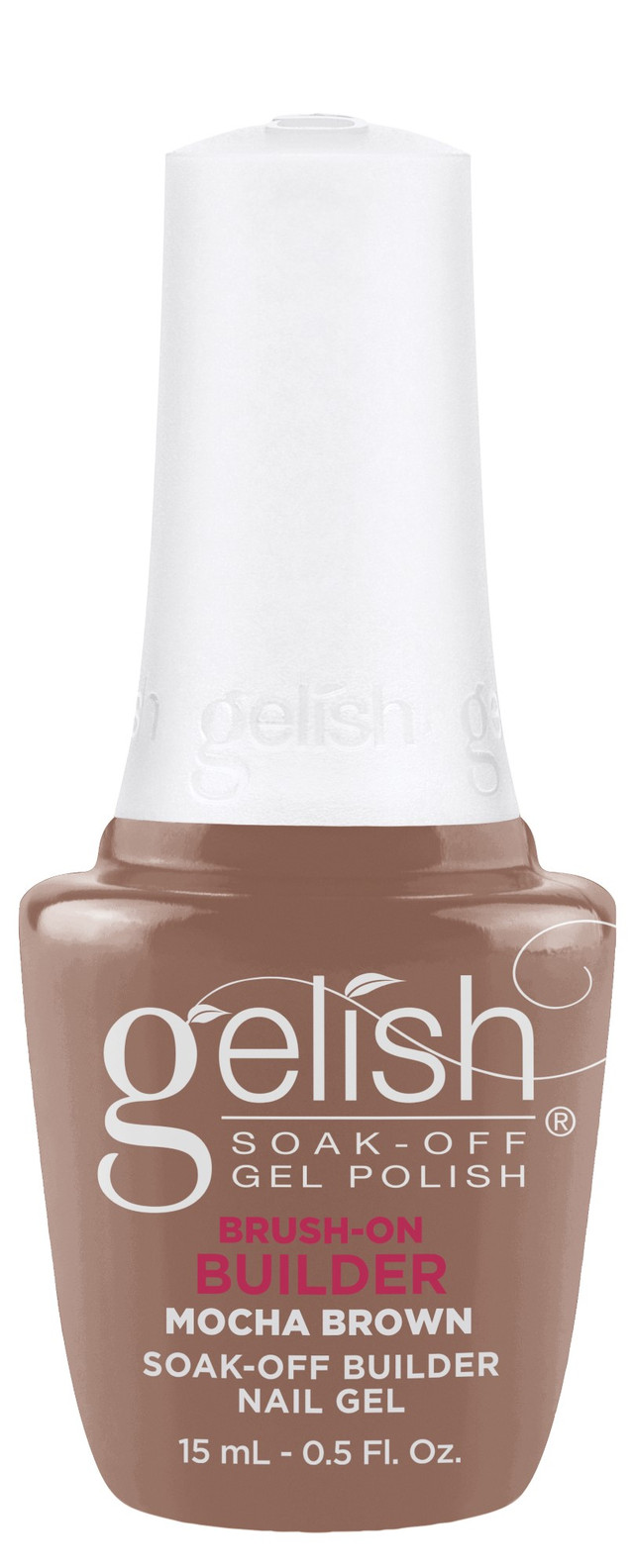 Gelish Mocha Brown Brush-On Builder Gel, 15 mL | .5 fl. Oz.