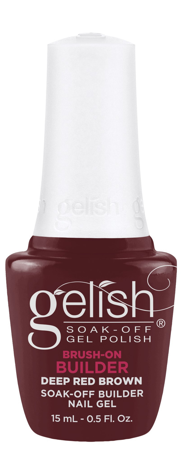 Gelish Deep Red Brown Brush-On Builder Gel, 15 mL | .5 fl. Oz.