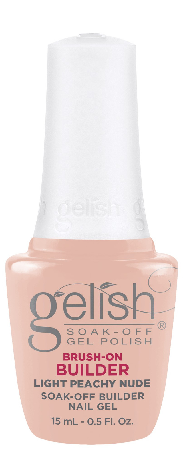 Gelish Light Peachy Nude Brush-On Builder Gel, 15 mL | .5 fl. Oz.