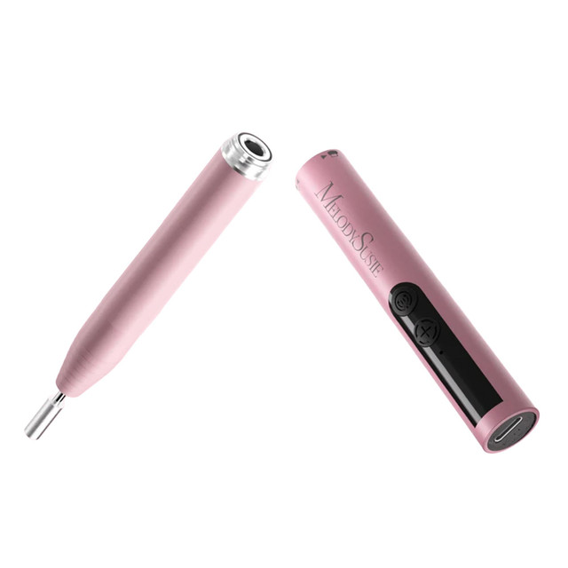 MelodySusie PocketNail PC100GR/PC100G Pen-Shaped Innovative Portable Rechargeable Nail Drill 20,000RPM - Pleasing Pink