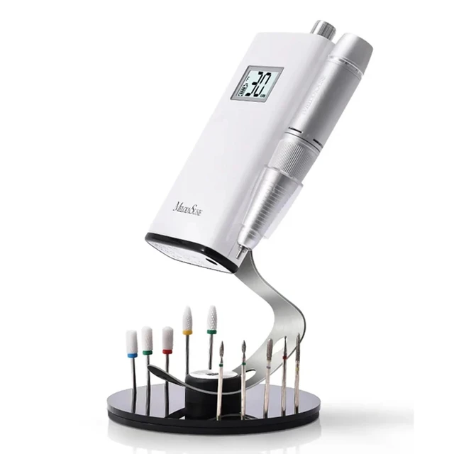 MelodySusie Nail Drill Machine Holder with 10 Holes Nail Drill Bits - Clip-on Nail Drill Holder