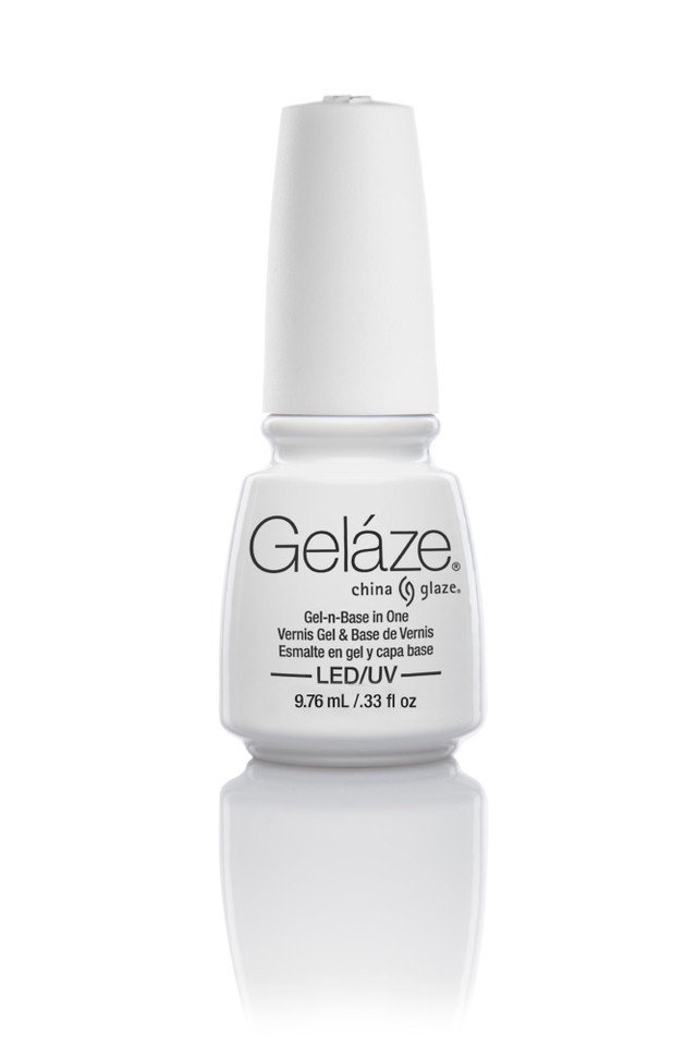 Gelaze by China Glaze "White On White" Gel-N-Base Polish, .33 fl. Oz.