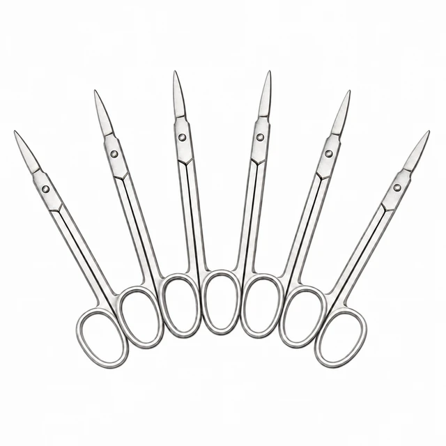 Satin Edge Cuticle Scissor Curved Blade, Pack of 6