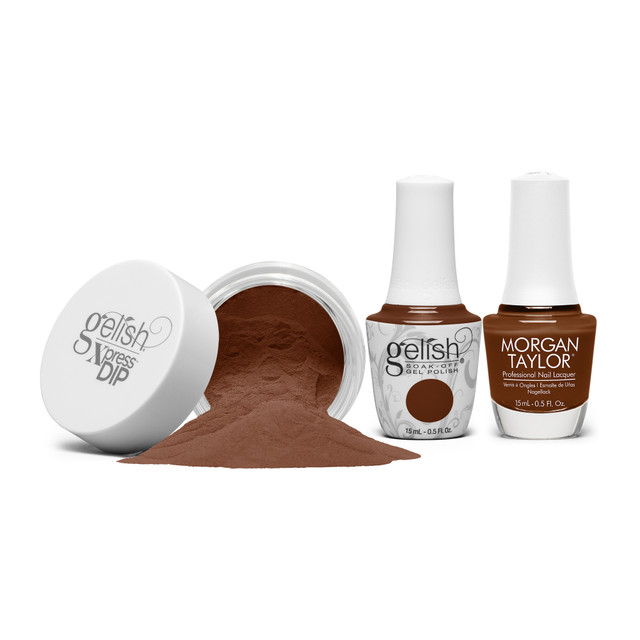 Gelish "Cedar You Later" Trio, Includes Gel Polish, Lacquer + Dip, Mocha Creme