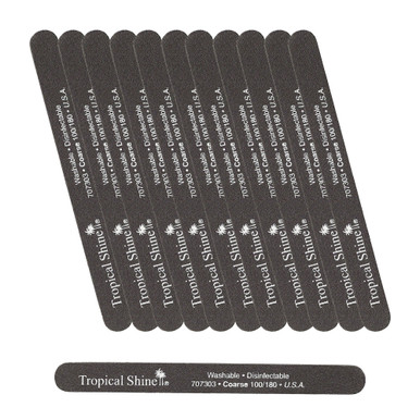 Tropical Shine Black File 100/ 180 Grit (Coarse/ Medium)- Case