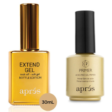 Aprs Extend Gel Gold Bottle Edition, Pack of 3 - Gel-X Tips Adhesive, No Primer or Bonder Needed (15 ml Each)