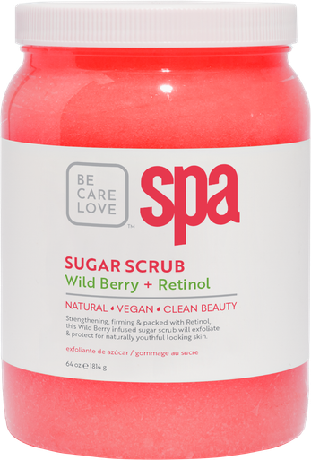 BCL SPA Sugar Scrub Wild Berry + Retinol, 64 oz. - Nail Supply Inc
