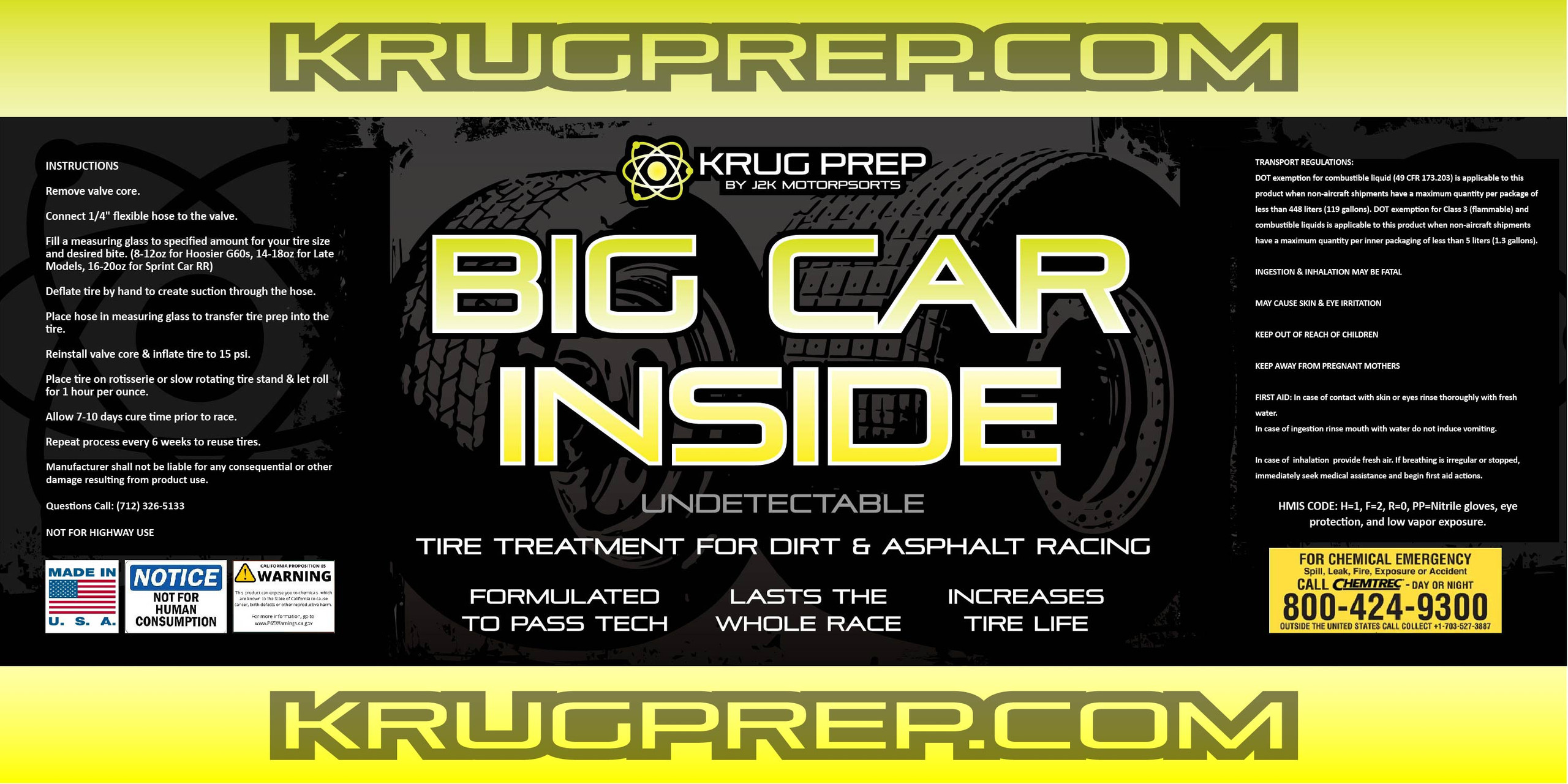 Big Car Inside Gallon Krug Prep