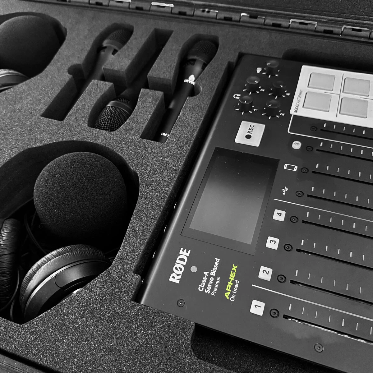 Custom foam insert protecting valuable equipment