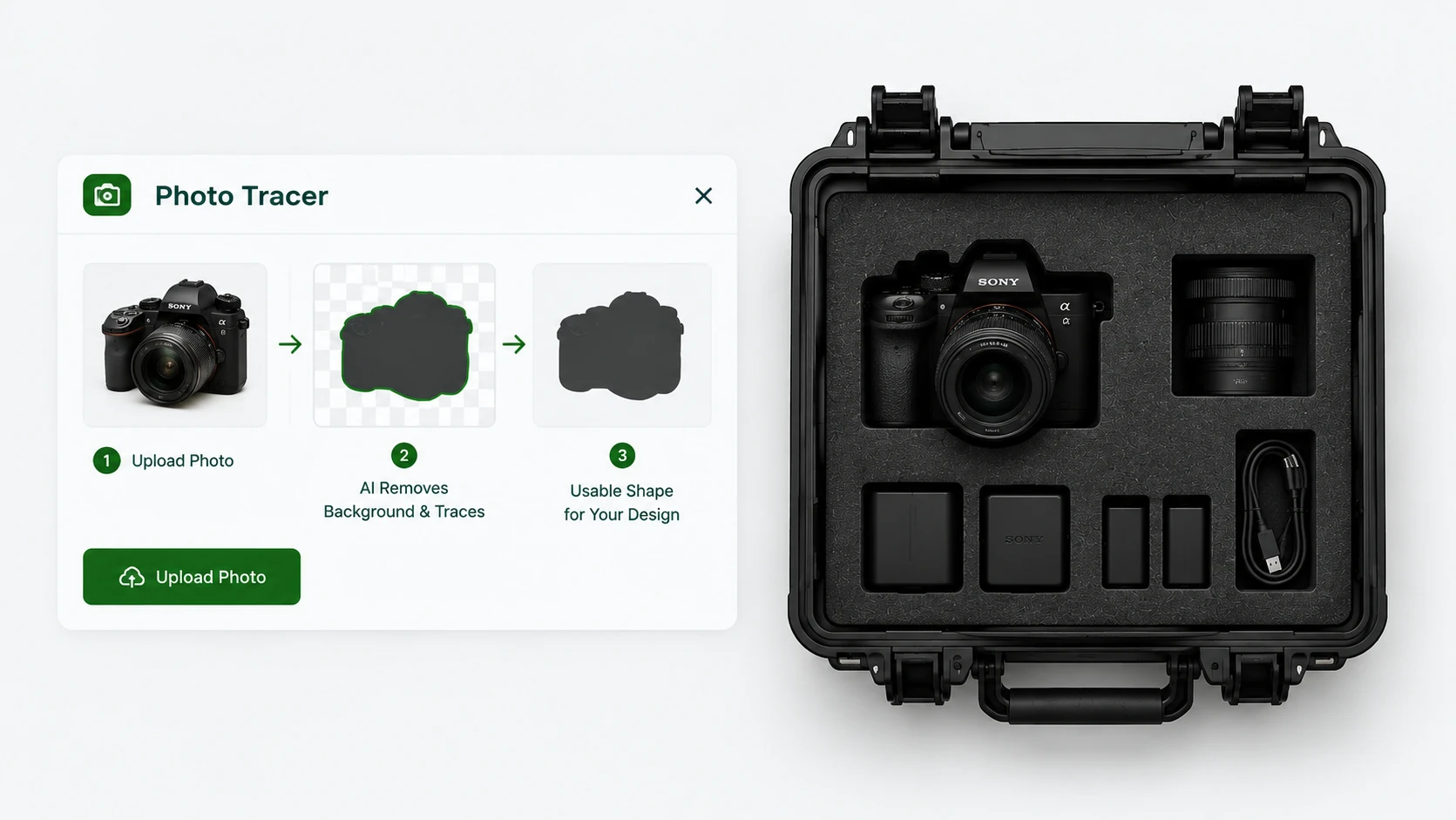 Photo Tracer feature in the MyCaseBuilder application