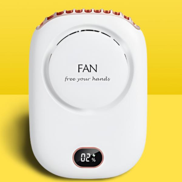 Ventilateur De Cou Portable Blanc - Rechargeable, Mains-libres